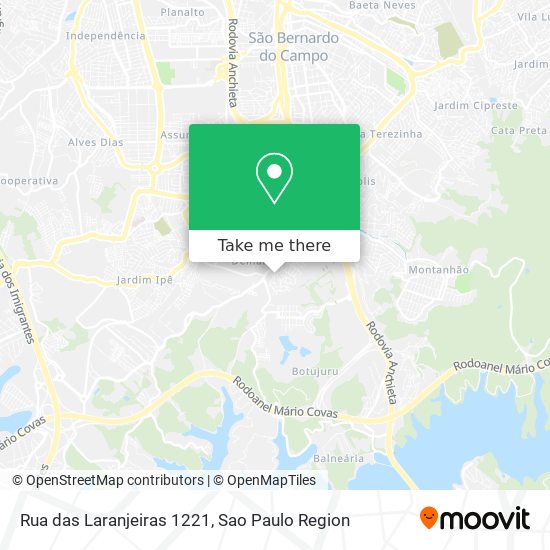 Rua das Laranjeiras 1221 map