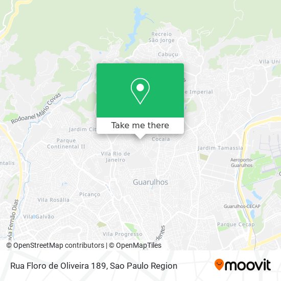 Mapa Rua Floro de Oliveira 189