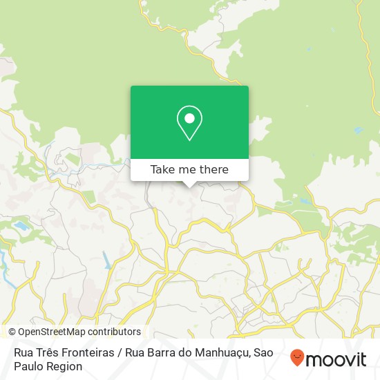 Mapa Rua Três Fronteiras / Rua Barra do Manhuaçu