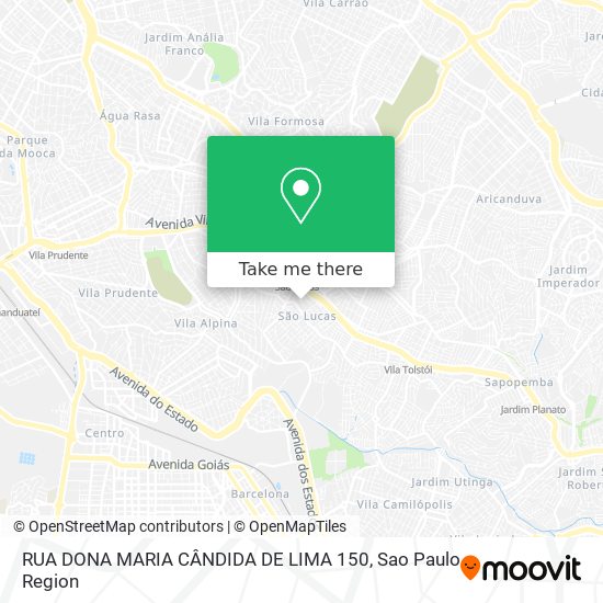 Mapa RUA DONA MARIA CÂNDIDA DE LIMA 150