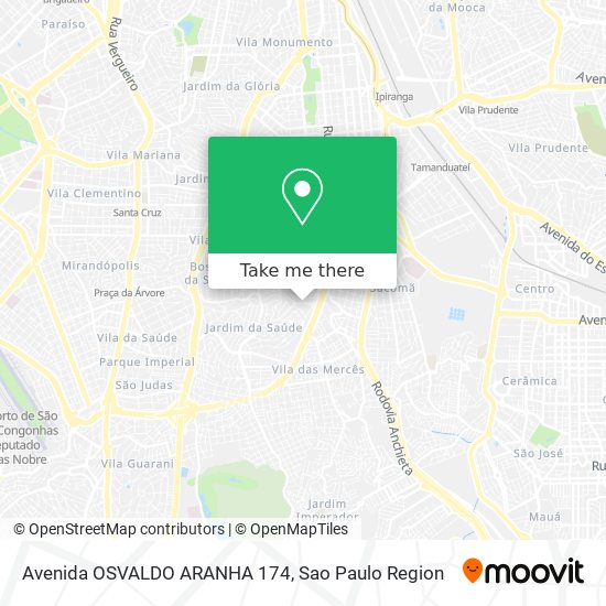 Mapa Avenida OSVALDO ARANHA 174