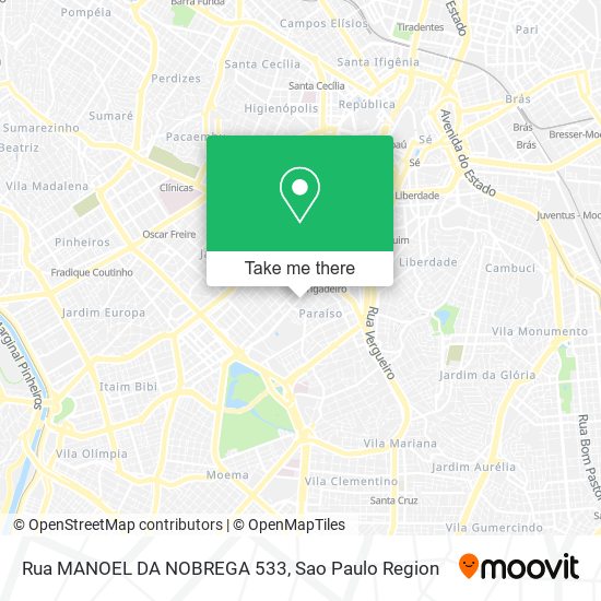 Rua MANOEL DA NOBREGA 533 map