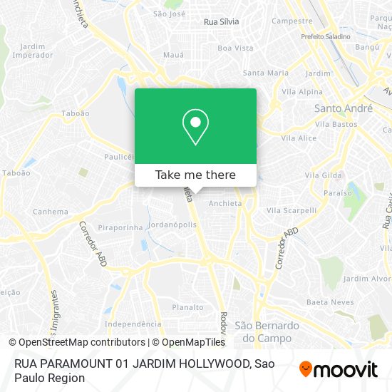 RUA PARAMOUNT 01  JARDIM HOLLYWOOD map
