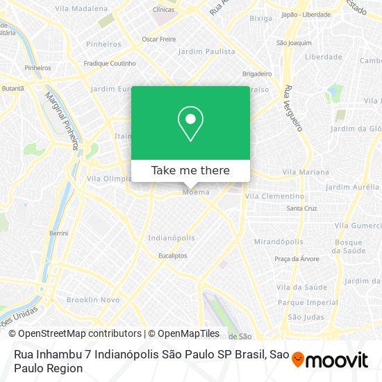 Mapa Rua Inhambu  7   Indianópolis  São Paulo   SP  Brasil