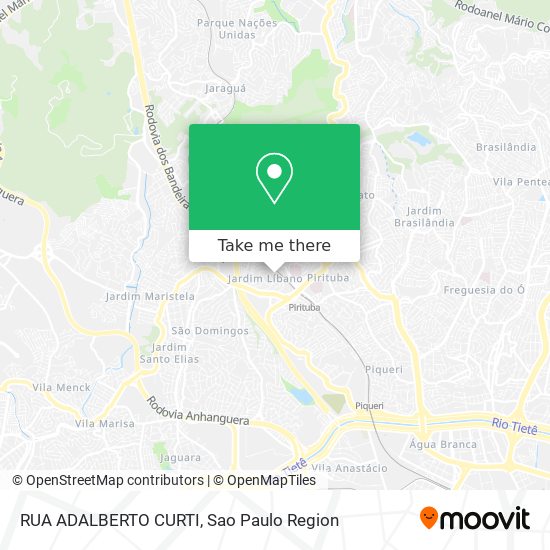 RUA ADALBERTO CURTI map