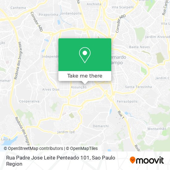 Rua Padre Jose Leite Penteado 101 map