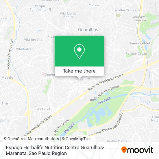 Espaço Herbalife Nutrition Centro Guarulhos- Maranata map