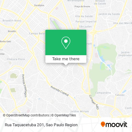 Mapa Rua Taquacetuba 201
