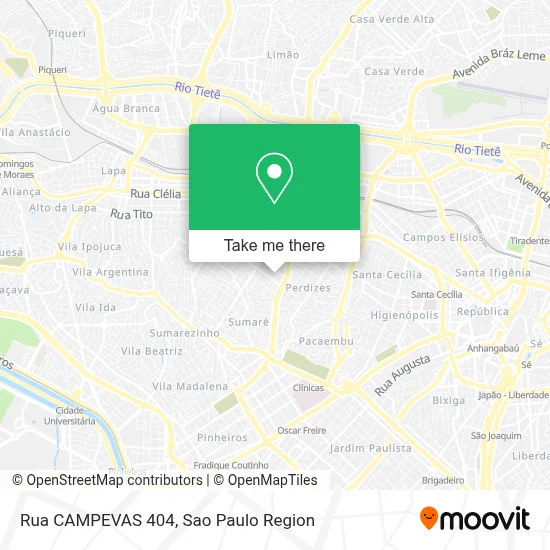 Rua CAMPEVAS 404 map