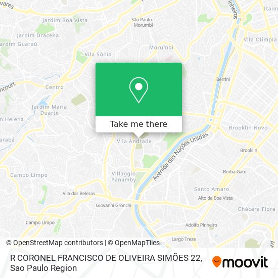 Mapa R CORONEL FRANCISCO DE OLIVEIRA SIMÕES 22