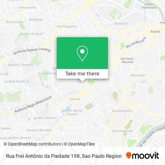 Rua Frei Antônio da Piedade 198 map