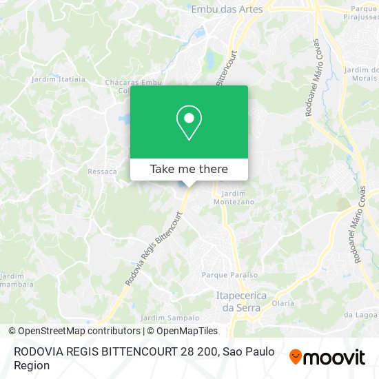 RODOVIA REGIS BITTENCOURT 28 200 map