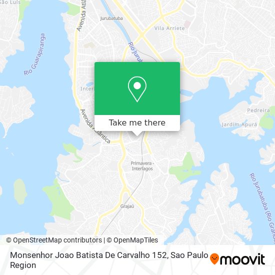 Monsenhor Joao Batista De Carvalho 152 map