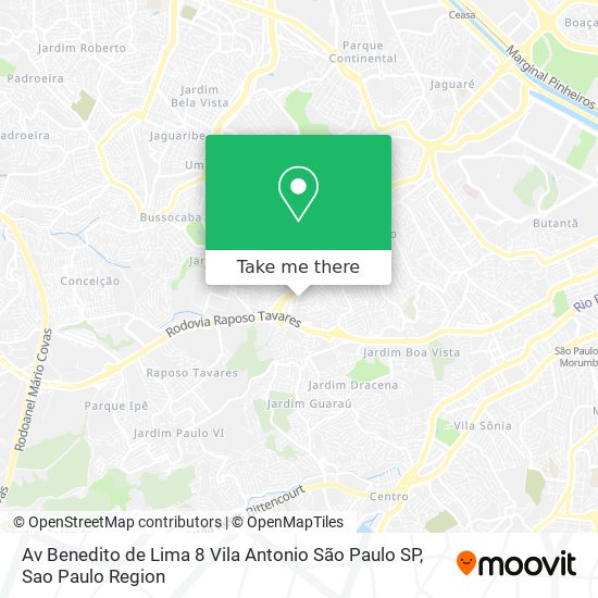 Av  Benedito de Lima  8   Vila Antonio   São Paulo   SP map