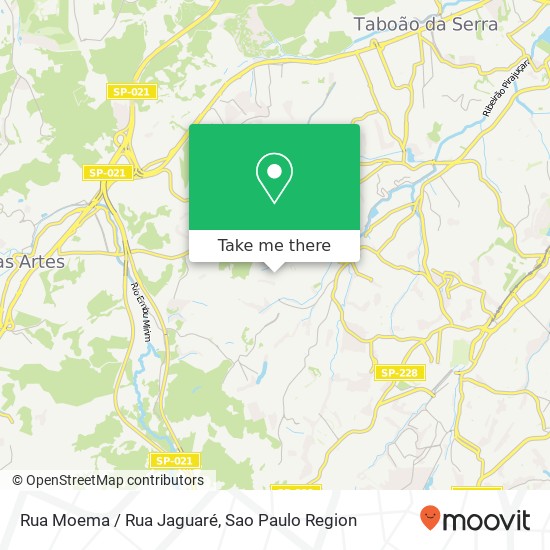 Mapa Rua Moema / Rua Jaguaré