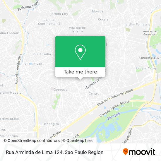 Mapa Rua Arminda de Lima 124