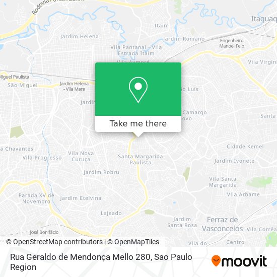 Mapa Rua Geraldo de Mendonça Mello 280