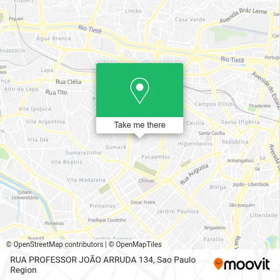 RUA PROFESSOR JOÃO ARRUDA 134 map