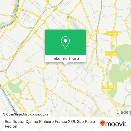 Mapa Rua Doutor Djalma Pinheiro Franco 289