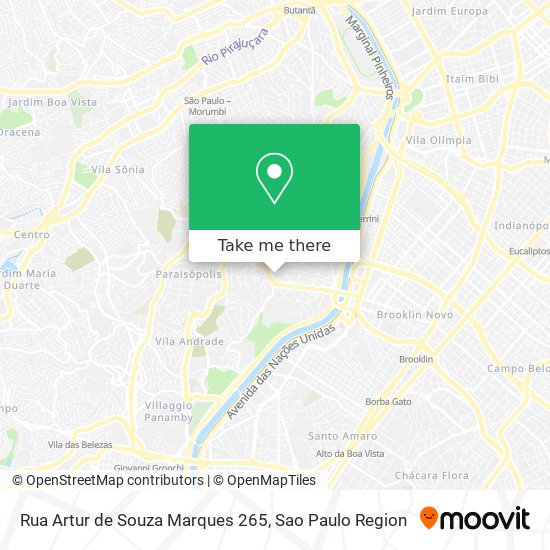 Mapa Rua Artur de Souza Marques 265