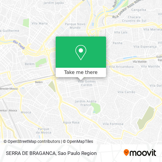 SERRA DE BRAGANCA map