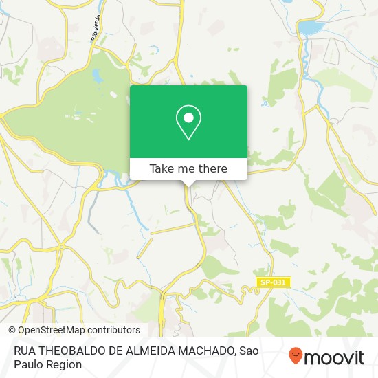Mapa RUA THEOBALDO DE ALMEIDA MACHADO