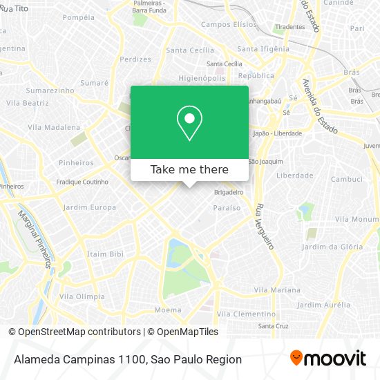 Alameda Campinas 1100 map