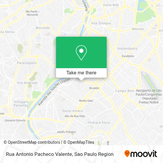 Rua Antonio Pacheco Valente map