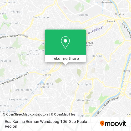 Rua Karlina Reiman Wandabeg 106 map