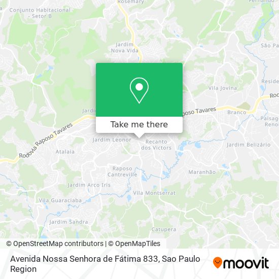 Mapa Avenida Nossa Senhora de Fátima 833