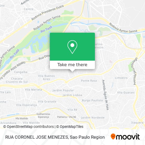 Mapa RUA CORONEL JOSE MENEZES