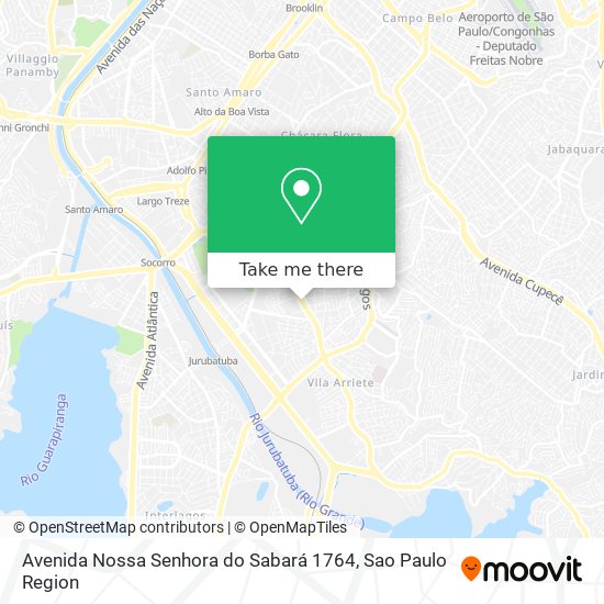 Avenida Nossa Senhora do Sabará 1764 map