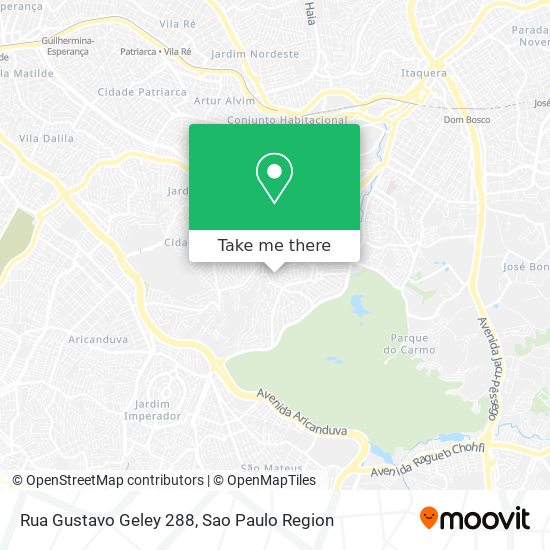 Mapa Rua Gustavo Geley 288