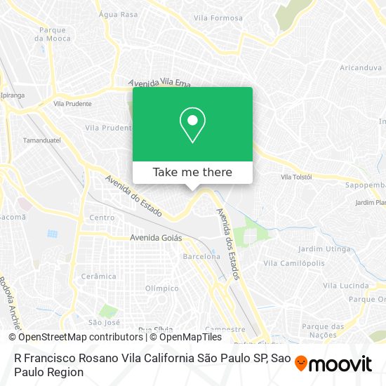 Mapa R  Francisco Rosano   Vila California  São Paulo   SP