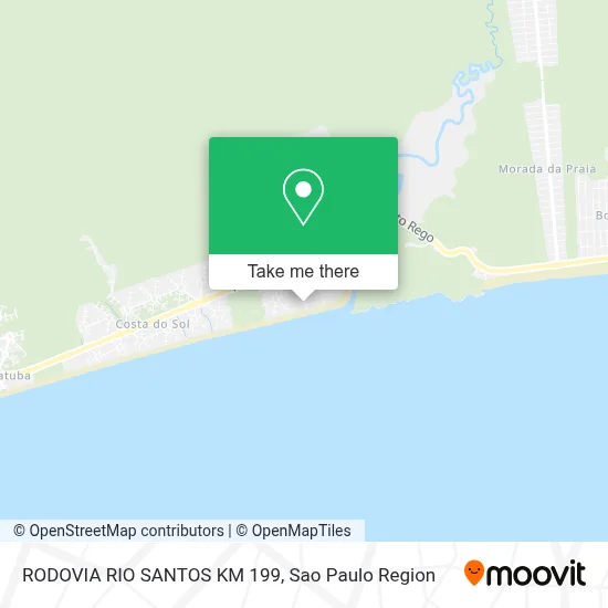 RODOVIA RIO SANTOS KM 199 map