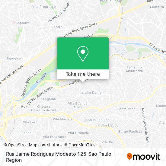 Mapa Rua Jaime Rodrigues Modesto 125