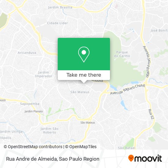 Mapa Rua Andre de Almeida