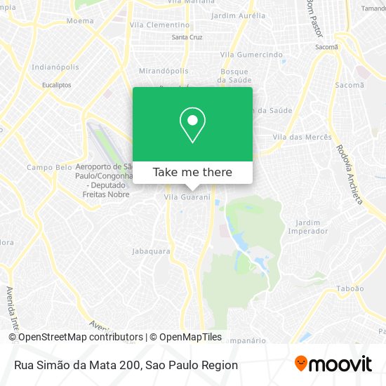 Mapa Rua Simão da Mata 200