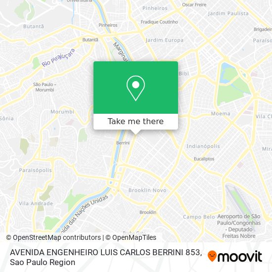 Mapa AVENIDA ENGENHEIRO LUIS CARLOS BERRINI 853