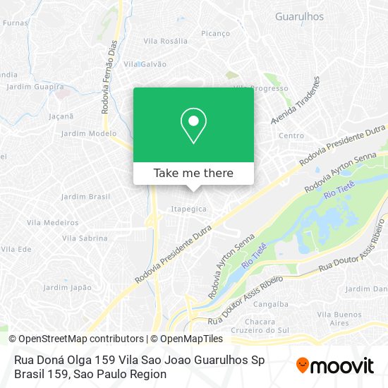 Rua Doná Olga  159   Vila Sao Joao  Guarulhos   Sp  Brasil 159 map