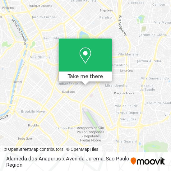 Alameda dos Anapurus x Avenida Jurema map