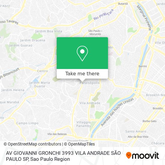 AV  GIOVANNI GRONCHI  3993 VILA ANDRADE  SÃO PAULO SP map