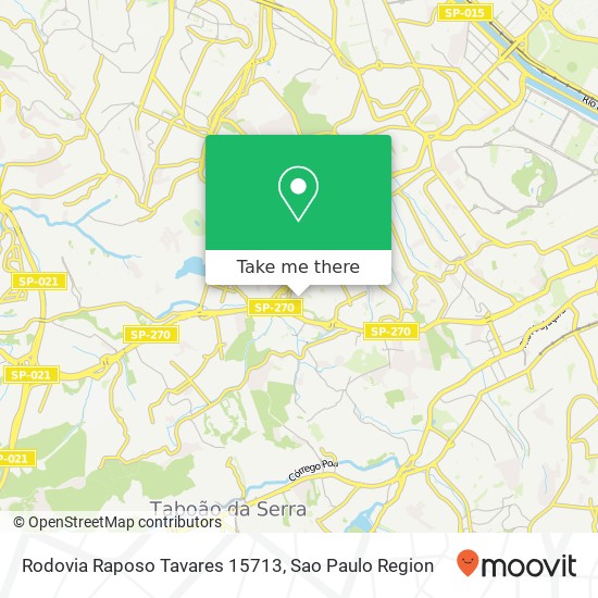 Rodovia Raposo Tavares 15713 map