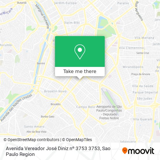 Mapa Avenida Vereador José Diniz nº 3753 3753