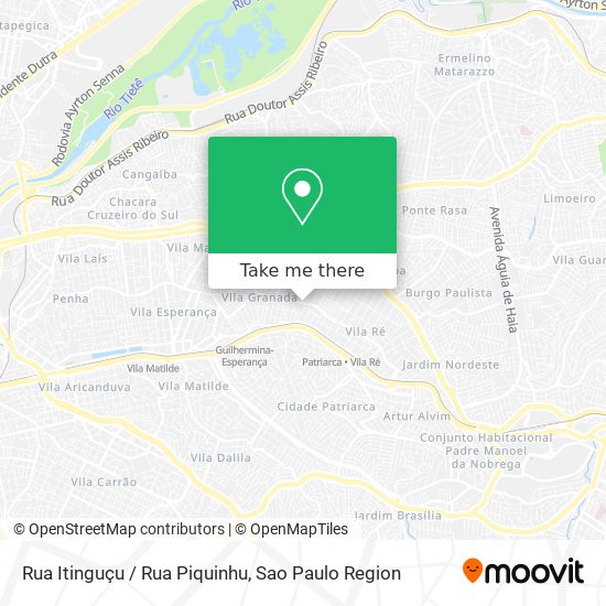 Mapa Rua Itinguçu / Rua Piquinhu