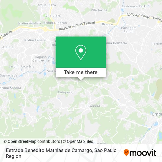 Estrada Benedito Mathias de Camargo map