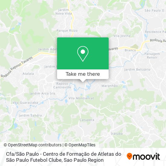 Cfa / São Paulo - Centro de Formação de Atletas do São Paulo Futebol Clube map