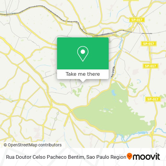 Rua Doutor Celso Pacheco Bentim map