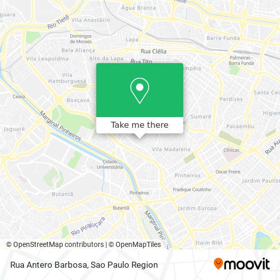 Mapa Rua Antero Barbosa
