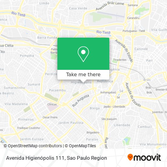 Mapa Avenida Higienópolis 111